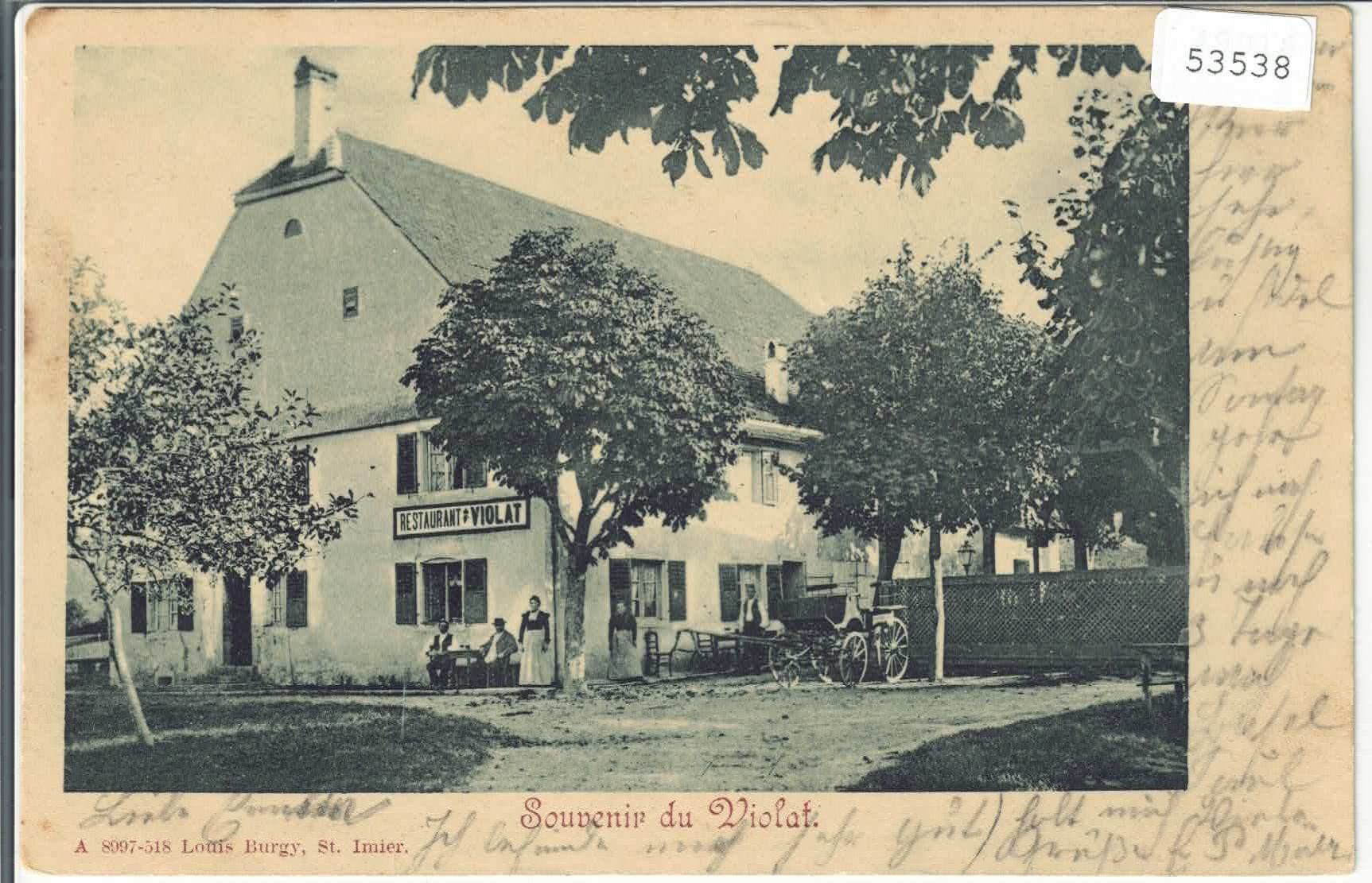 Cartoline postali: Souvenir du Violat - Restaurant - animee – Usato da Ettingen venduto da Kartenplanet