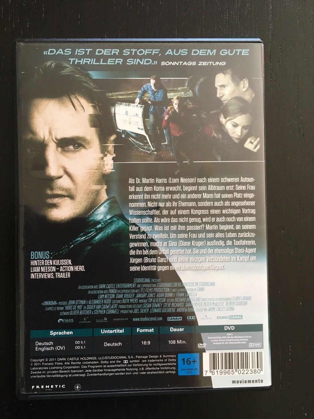 Tutti i DVDs: DVD Unknown Identity – Usato da Regensdorf venduto da scheissspiel 1