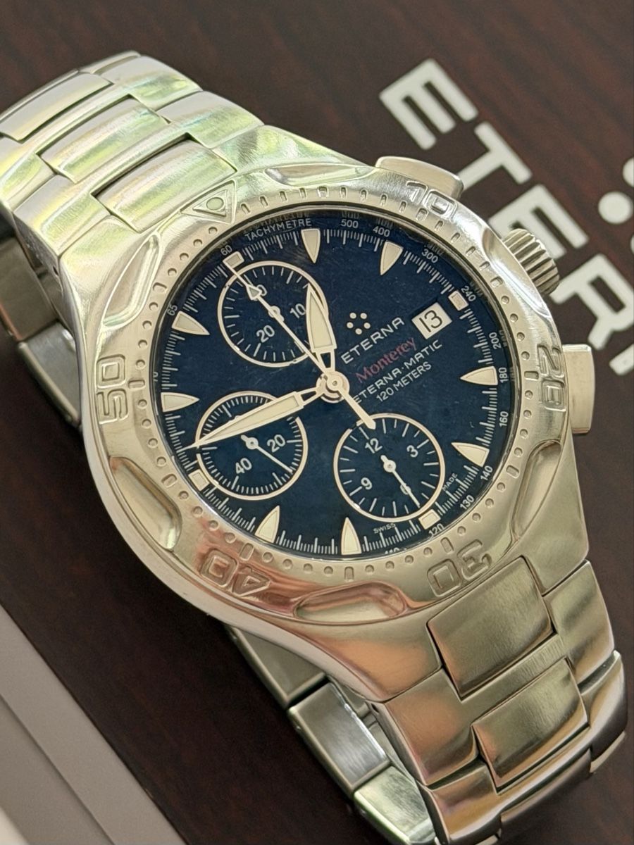 Eterna Orologi: Eterna Monterey Chronograph 120 Meter Automatic läuft – Usato da Schaffhausen venduto da Shshopsh