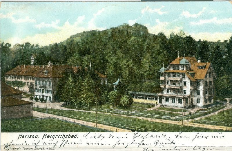 Cartoline postali: Herisau - Heinrichsbad Litho + 1906 – Usato da Emmenbrücke venduto da teestube