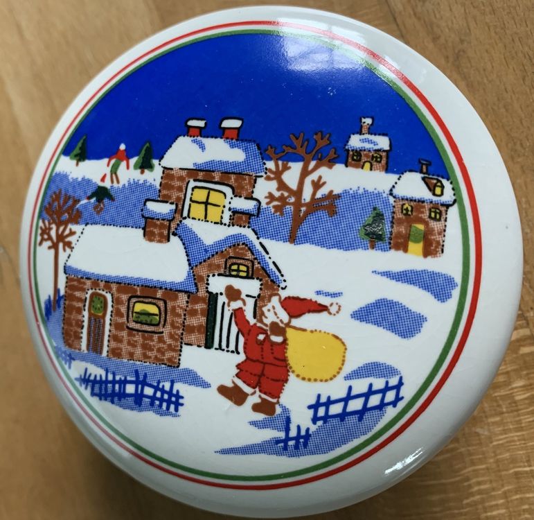 KLEINE PORZELLANDOSE von YVES ROCHER mit Wintermotiv Kaufen auf Ricardo