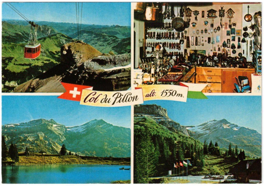Cartoline postali: Col du Pillon - 4 Bild AK Col du Pillon – Usato da Binningen venduto da Mountainrider