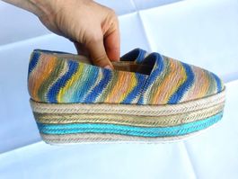 MARC CAIN 38 PLATEAU SCHUHE BALLERINAS BAST ECHT LEDER TOP