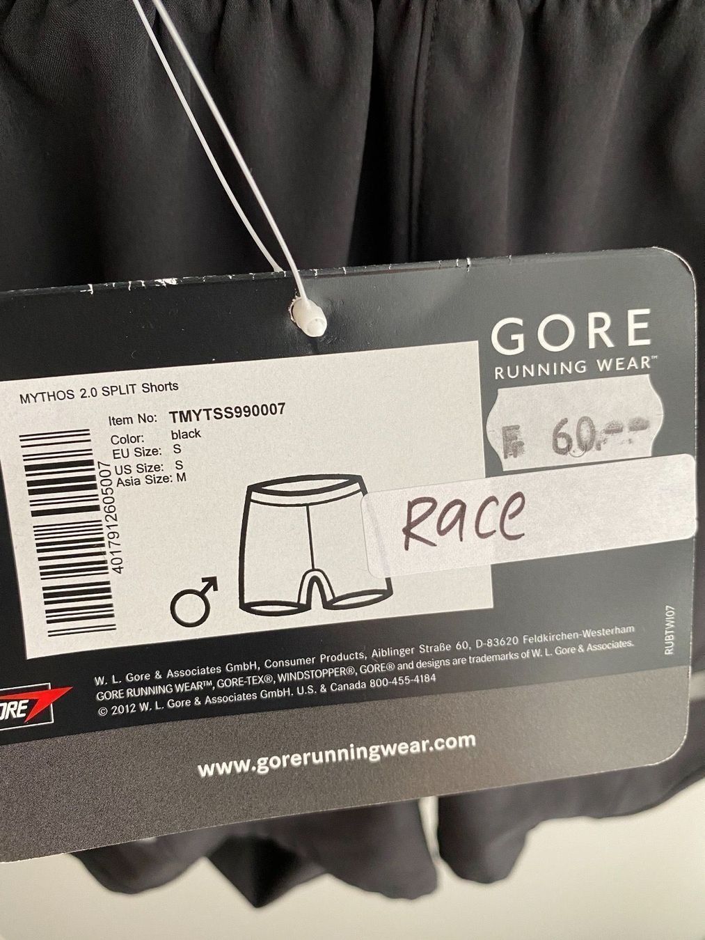 Pantaloni: GORE MYTHOS SPLIT LAUFSHORTS Herren, S – Nuovo e nell'imballaggio originale da Luzern venduto da falena01 3