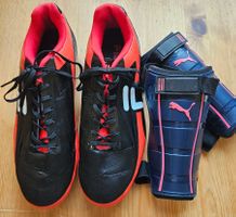 Fussballschuhe Fila Gr. 46 + Puma Schienbeinschoner