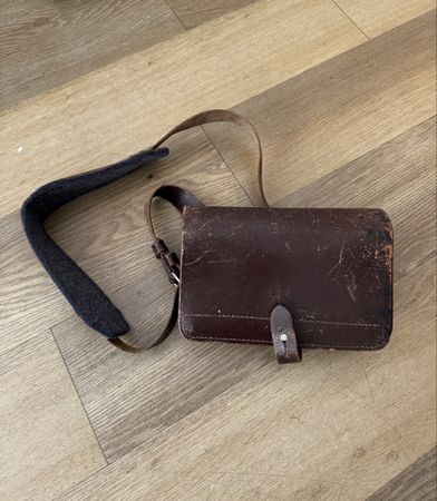 Vintage Ledertasche FRUET Zürich 1984 – Leder Umhängetasche 