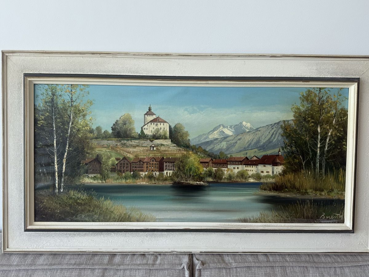 Gemälde: Wunderschönes Ölbild von Werdenberg – Gebraucht aus Rorschacherberg von Lalala10 1