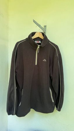 kappa fleece pullover 1/4 zip – schwarz (gr. L)