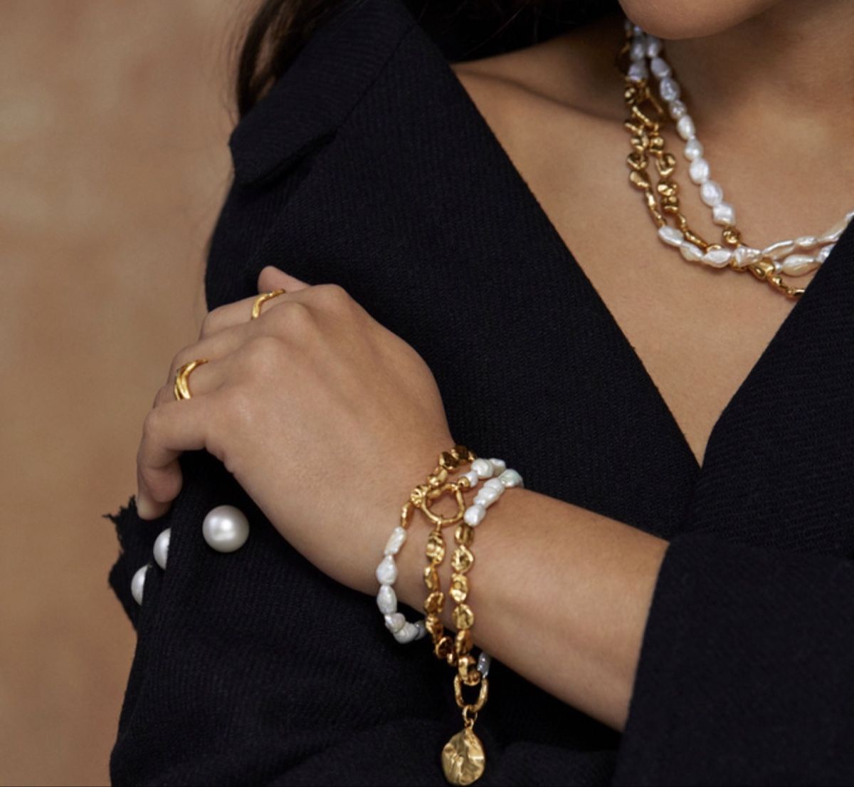 Bracciali & Braccialetti: MONICA VINADER x Amy Powney Keshi pearl bracelet S – Nuovo (secondo la descrizione) da Steinhausen venduto da Stylelene14 3
