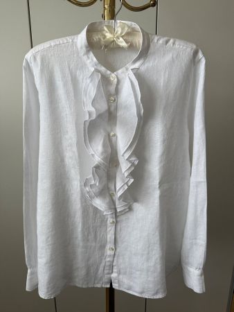 Leinenbluse weiss SOLUZIONE Gr. 36