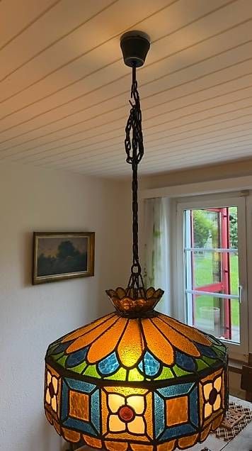 Lampade: Hängelampe mit farbigem Glasmosaik-Schirm – Usato da Tenniken venduto da nin_96h5 1