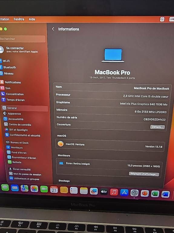 Apple Notebook: MacBook Pro: I5| 8Gb|SSD|2017 – Usato da Renens VD venduto da MTD2211 8