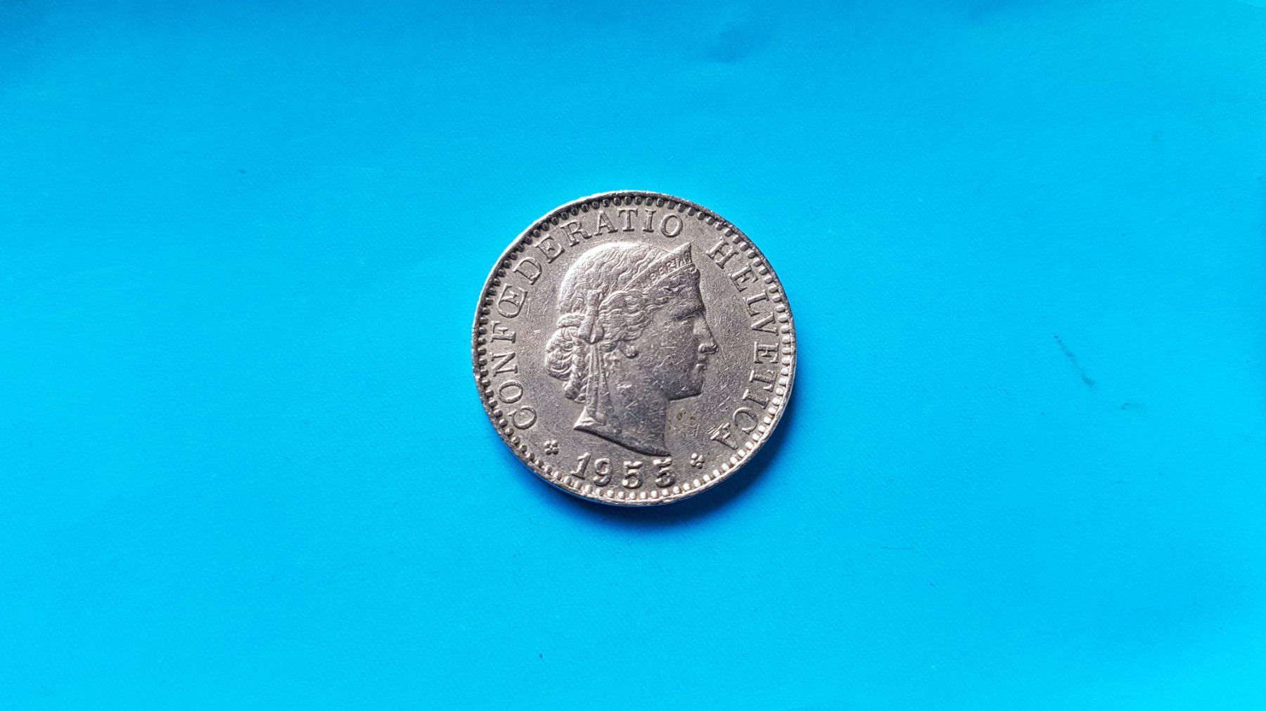 Tutti le monete: CH 20 Rappen - 1955 – Usato da Reinach BL venduto da Dexy62
