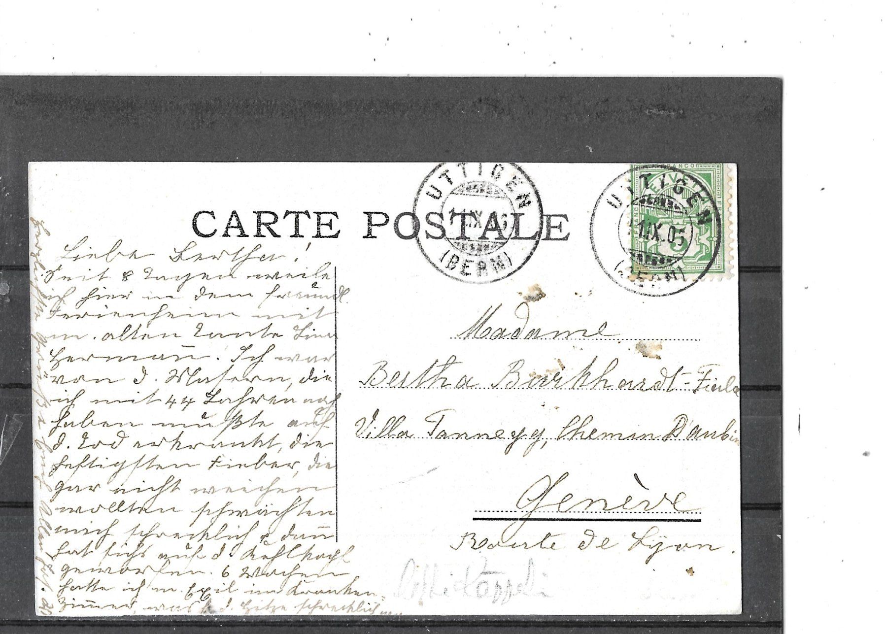 Cartes postales: BE Uttigen 1905  Uttigguet – D'occasion à Schocherswil par Wilare 1