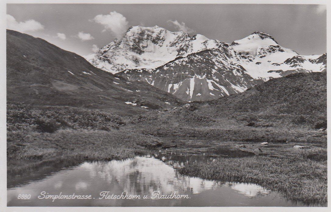Cartoline postali: Simplon - Fletschhorn, Monte Leone, Panorama  5  div. Karten – Usato da Brig venduto da Valcards54 3