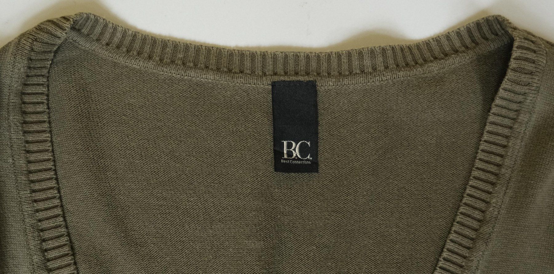 Giacche: Lange Strickjacke olive aus Baumwolle – Usato da Zürich venduto da Melody2000 3