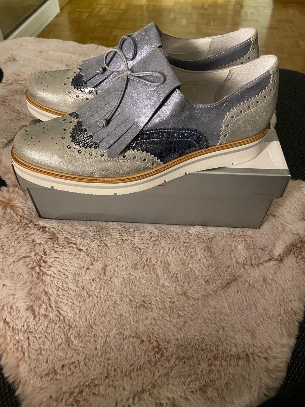 Damenschuhe: Carmens Schuhe Silber/blau  Gr.41 – Neu und originalverpackt aus Frenkendorf von kokira 2