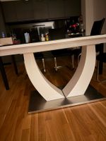Esstisch weiss modern Metallfuss gute Zustand