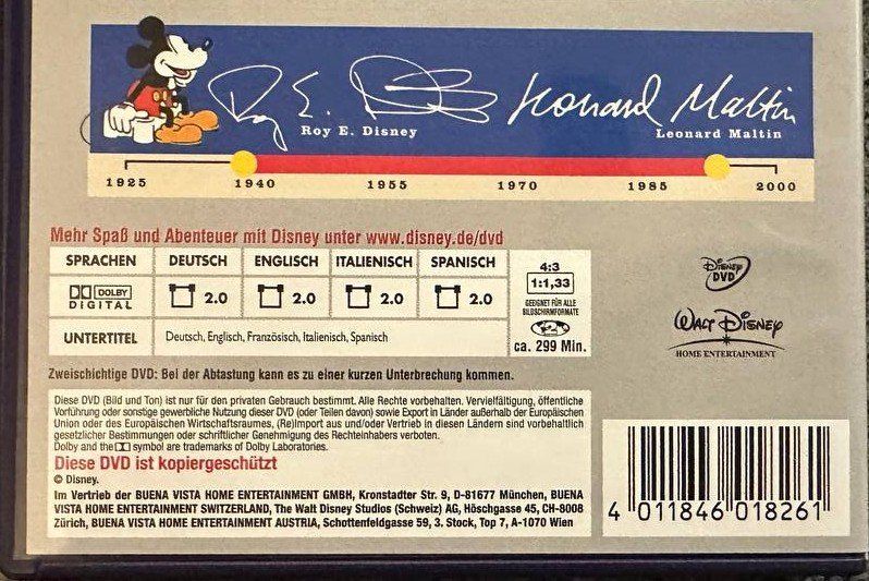 Tutti i DVDs: 2 DVDs Micky Maus Glanz der Farbe 1+2 – Usato da Beringen venduto da Mantafisch1 6