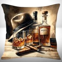 🥃  Whisky Kissenbezug – edler Lounge Flair 🛋️