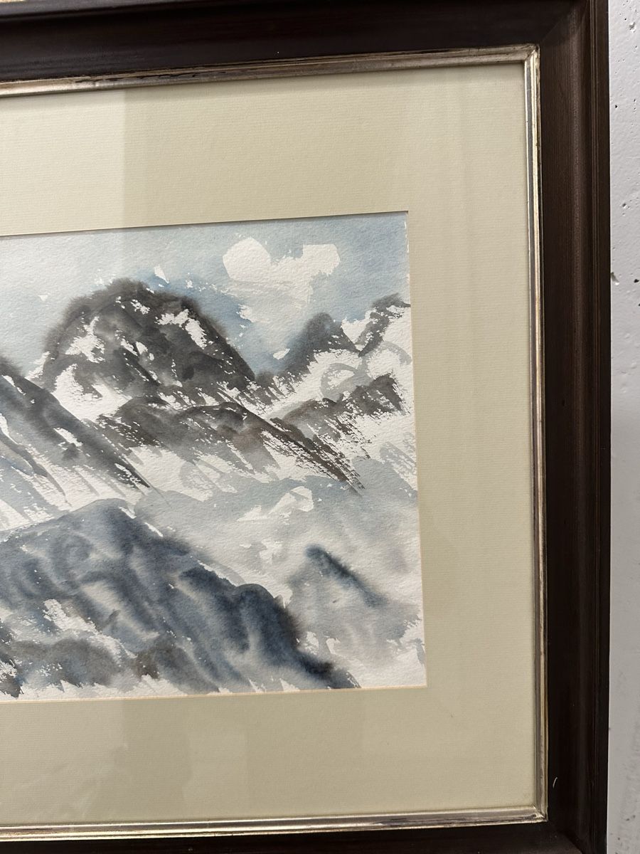 Dipinti: Aquarell "Berge" Gemälde 1982 Bergpanorama – Usato da Ebikon venduto da Gaenggeliwaar 4