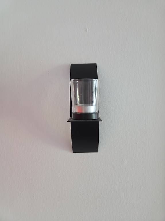 Portacandele: Wand-Teelichthalter, schwarz – Usato da Winterthur venduto da Janine18 1