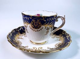 COALPORT*SANDRINGHAM*9231*KOBALT*MOKKATASSE******