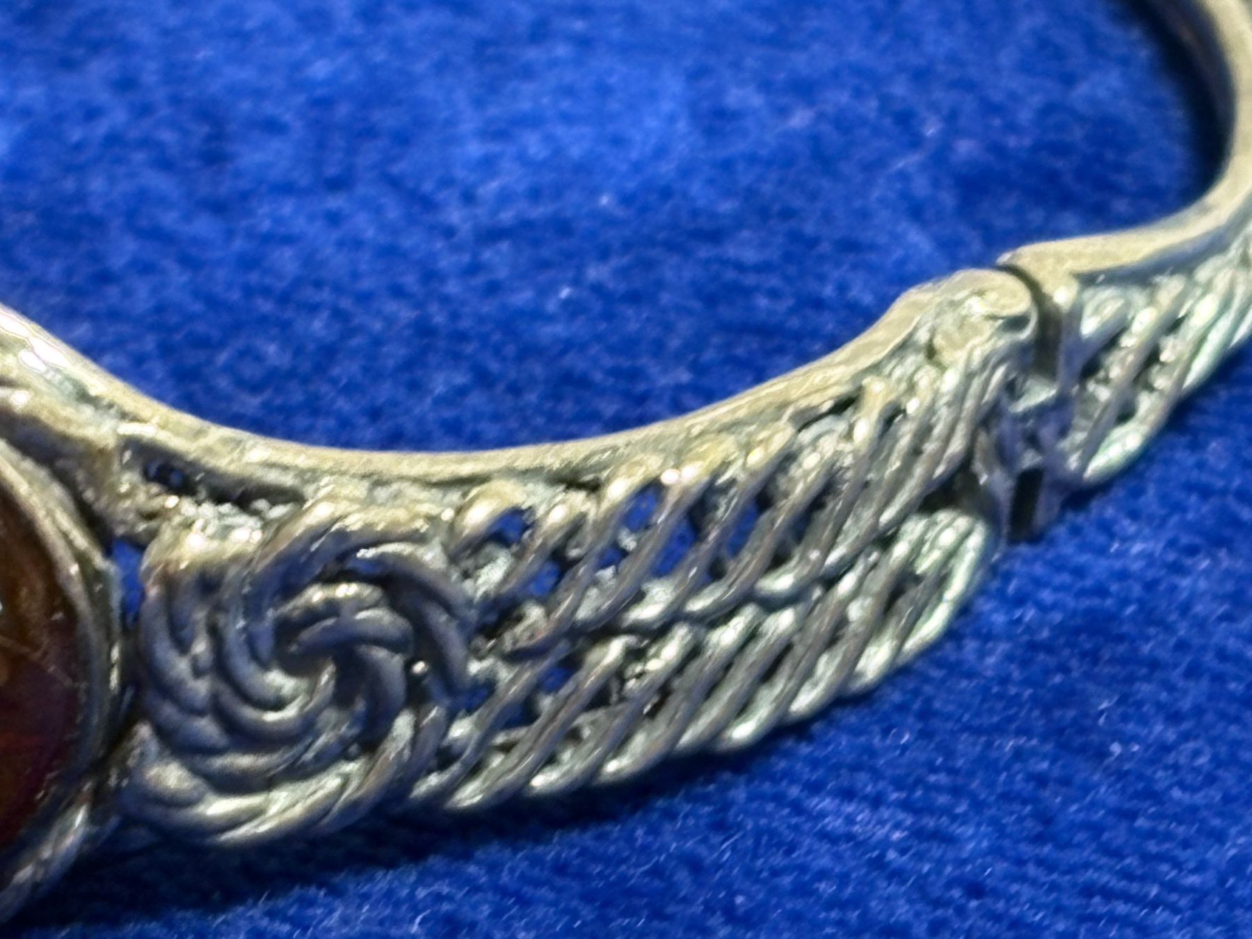 Bracciali & Braccialetti: Wunderschöne Armspange 800 Silber mit BernsteinFrau – Usato da St. Peterzell venduto da verena40 4