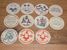 11 verschiedene alte Baarer Bier Deckel