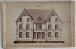 Uralte Kabinettfoto, Müllheim, Schulhaus