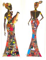 Originale Mixed-Media-Kunstwerke aus Boa Vista (Kap Verde)
