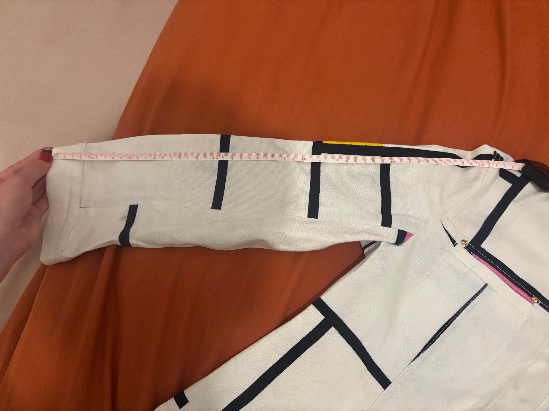 Sonia Rykiel Jacken: Sonia Rykiel White Jacket Geometric Design S/M – Neu (gemäss Beschreibung) aus Genève von Bella_909 9