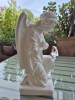 Engel Figur kniend weiss Dekoration Garten Deko neu