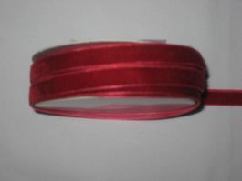 Samtbändeli dunkelrot 1cm breit