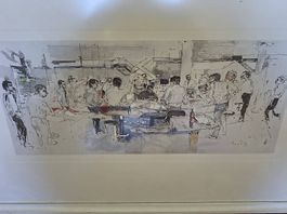 Originalzeichnung/Aquarell, signiert und gerahmt