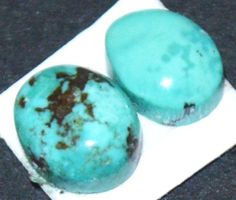 Cabochon Set L-5748 – 2 Stück Hubei Türkis je ca. 9x6mm
