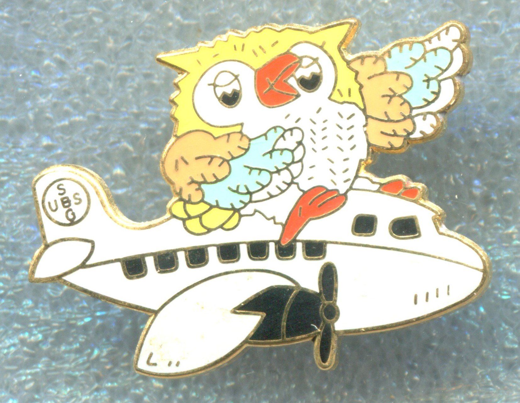 UBS Plaquettes & Badges: UBS  Eule mit Flugzeug – D'occasion à Winterthur par Sammleroase