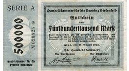 Idar Birkenfeld 500000 Mark Serie A 15.08.1923 SS++-VZ