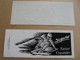 Aufkleber /autocollant 2 x " Xavier Gigandet , supporter "