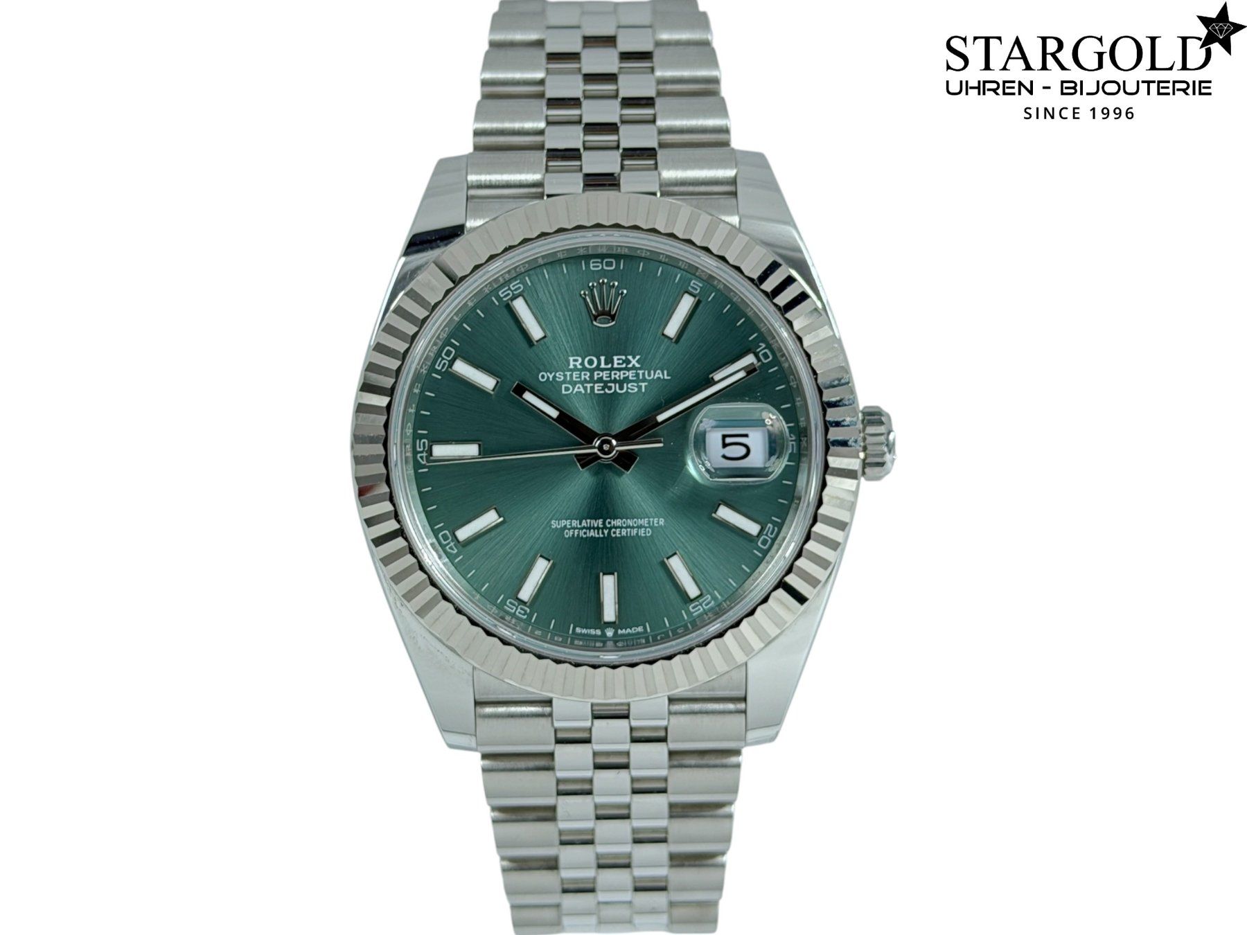 Rolex Uhren: Rolex Datejust 41 Grün - 126334 – Gebraucht aus Zürich von Stargold-Uhren