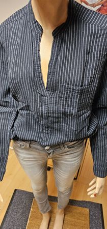 Skinny Ankle Jeans grau Grösse 36 + Bluse L.O.G.G.so cool