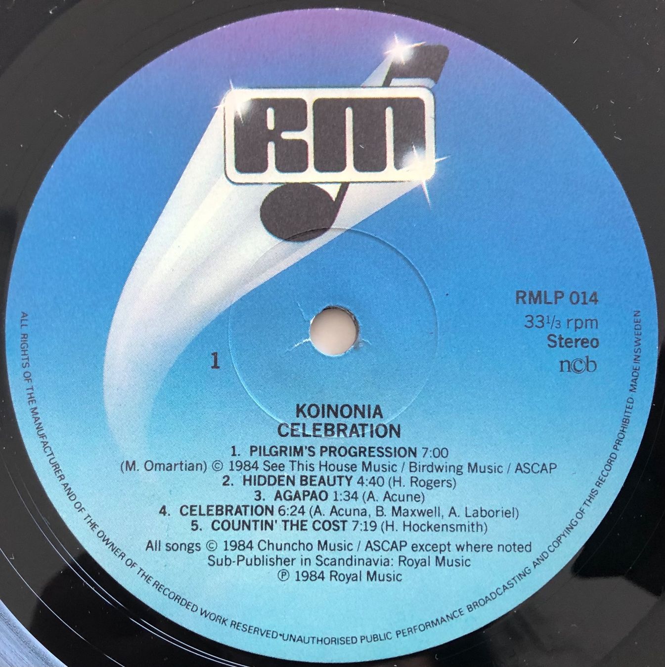 Dischi in vinile: KOINONIA - CELEBRATION – Usato da Poliez-Pittet venduto da Newtown-Records 2