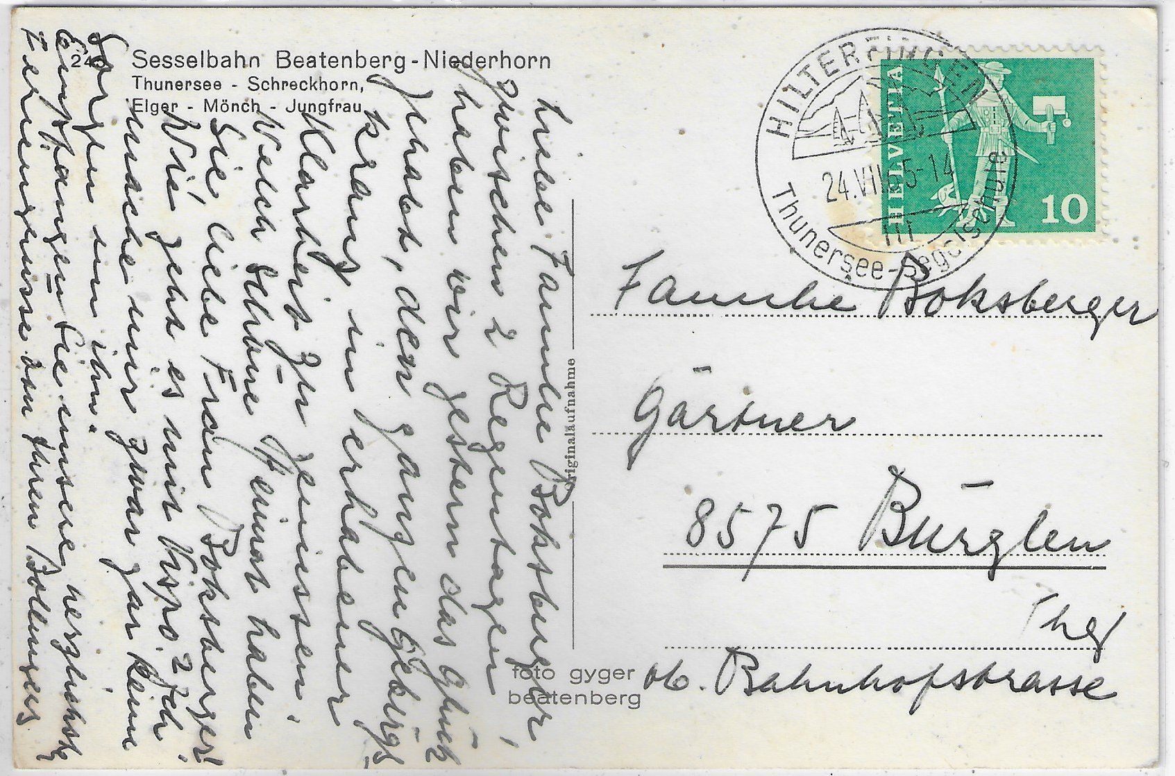 Cartes postales: Sesselbahn Beatenberg-Niederhorn – D'occasion à Ettingen par Kartenplanet 1