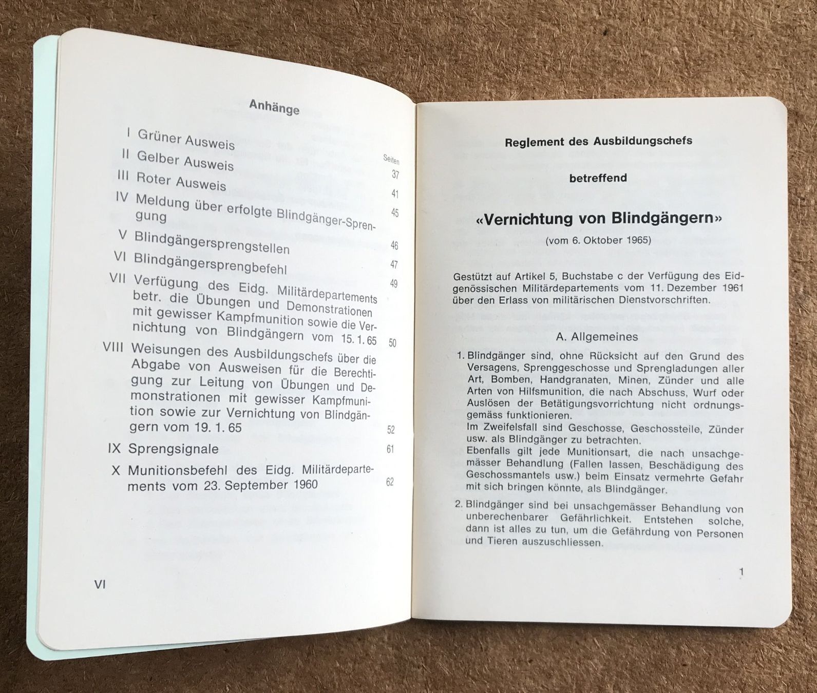 Schweizer Armee Stichwaffen: SCHWEIZER ARMEE VERNICHTUNG VON BLINDGÄNGERN 53.143 D – Gebraucht aus Ostermundigen von wini63 1