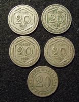 5 alte italienische Münzen 1894, 1918