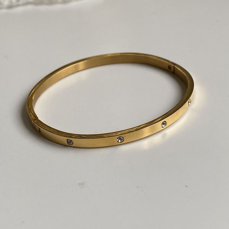 RIXERKOC 3-teiliges Armband Set Damen Gold - Tennisarmband Mit Zirkonia & Nagelarmband