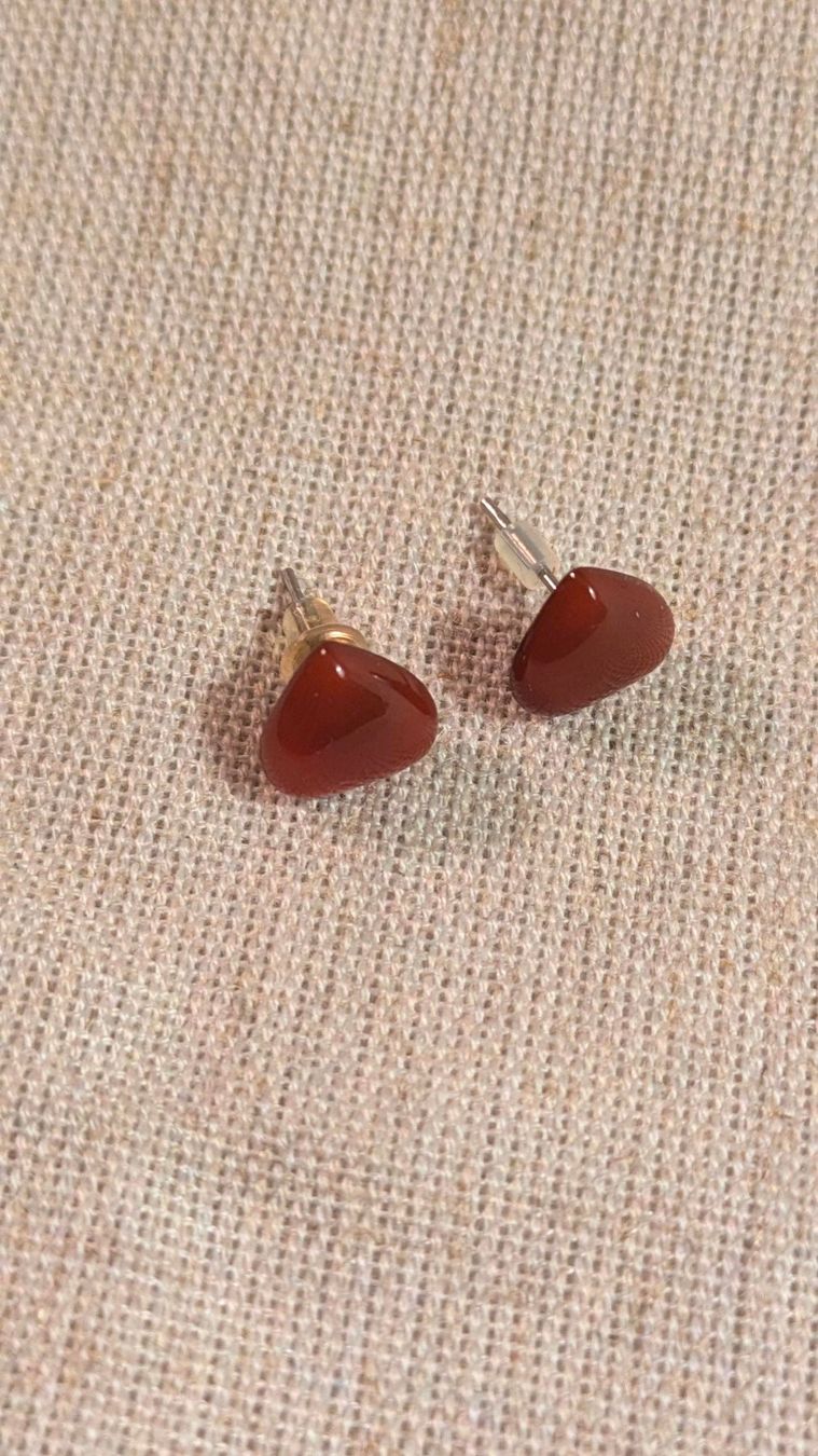 Ohrringe & -stecker: <3 Süsse Herz-Ohrstecker mit rotem Stein <3 – Gebraucht aus Basel von Shikari