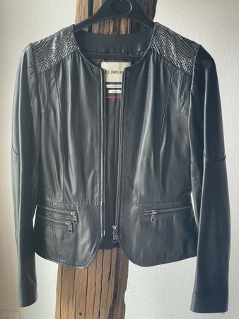 rich&royal schöne Lederjacke mit Pailletten S/M