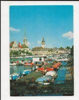 AK ca.1975 Zürich Limmat mit Pedalo Vermietung 😍