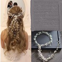 NEUER Braut Haarschmuck Ivory mit Silberdraht - 223028